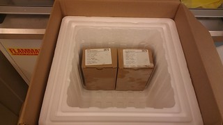 sleeves inside styrofoam box