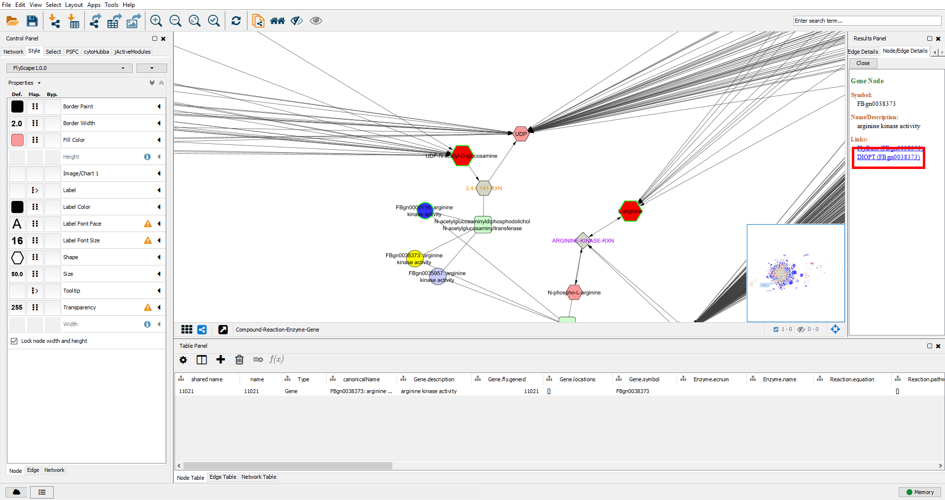 Screenshot of the FlyScape tool